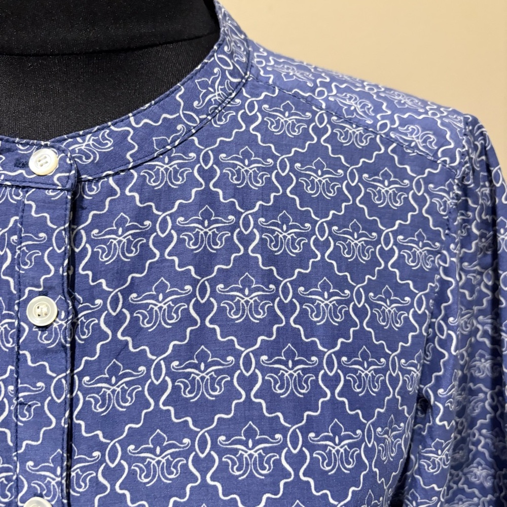 J. McLaughlin White Baloon sleeves button down shirt size L - Picture 2 of 13